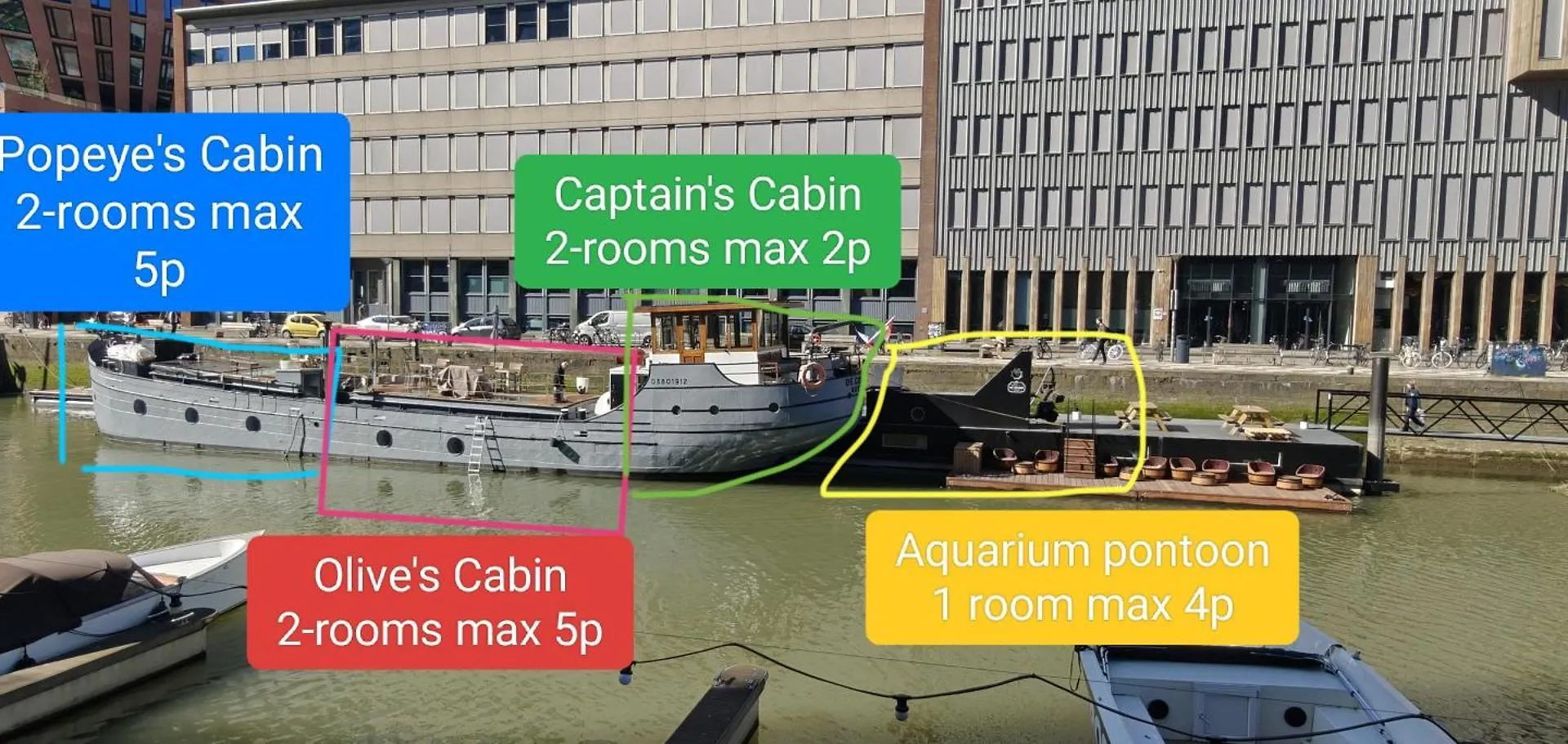 Hotel De Coaster & Aquarium Ponton à Rotterdam